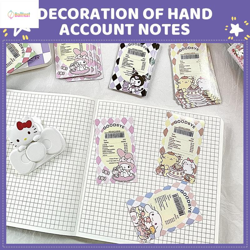 💜SANRIO Set 20 Miếng Dán Họa Tiết Vé Máy Bay Hoạt Hình Trang Trí Quà Tặng