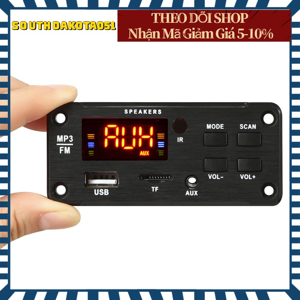 Southdakota051 Mô-đun giải mã MP3 DC 6V‑12V Bluetooth 5.0 Màn hình kỹ thuật số thu âm thanh không dây kép với điều khiển từ xa