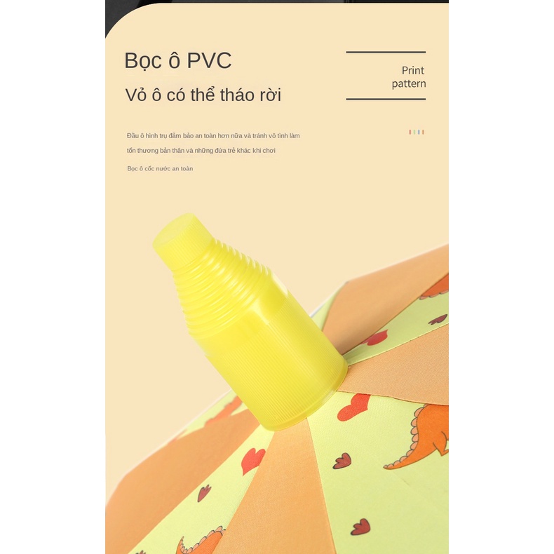 Dù Che Nắng Tự Động Họa Tiết Hoạt Hình Xinh Xắn Dành Cho Bé