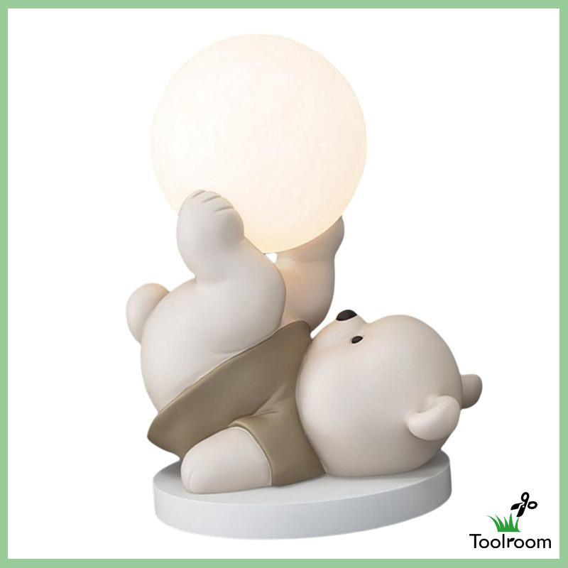 Đèn Ngủ Để Bàn Hình Gấu Đáng Yêu Có Cổng Sạc USB Trang Trí Nhà Cửa