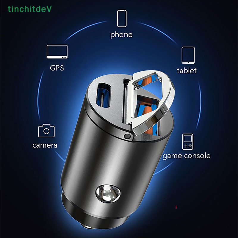 Tẩu Sạc Nhanh PD QC 3.0 Mini 30W Cổng USB C Cho Xe Hơi Xiaomi