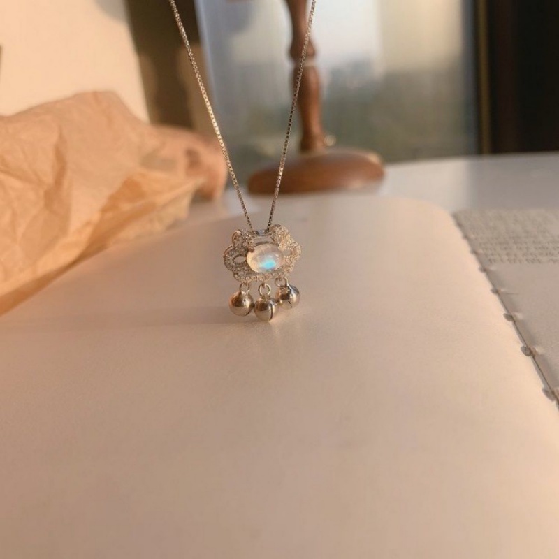 Vòng cổ Mặt Đá Mặt Trăng Phong Cách Niche Mới Cho Nữ