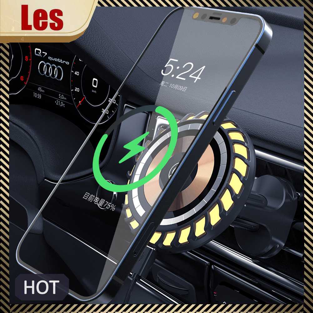 Giá Đỡ Điện Thoại Gắn Lỗ Thông Gió Xe Hơi 15W RGB Cho lphone 14 13 12 Pro Max