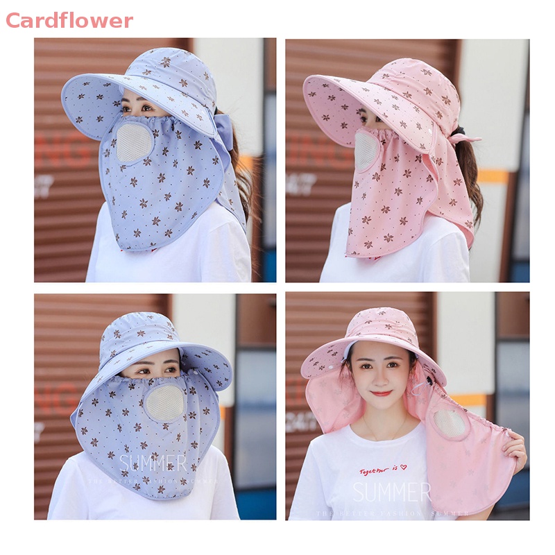 Mũ Chống Nắng Vành Rộng Có Tấm Che Mặt Và Cổ Phối Lưới Thoáng Khí Chống Tia UV Có Thể Tháo Rời Bảo Vệ Mặt Mới