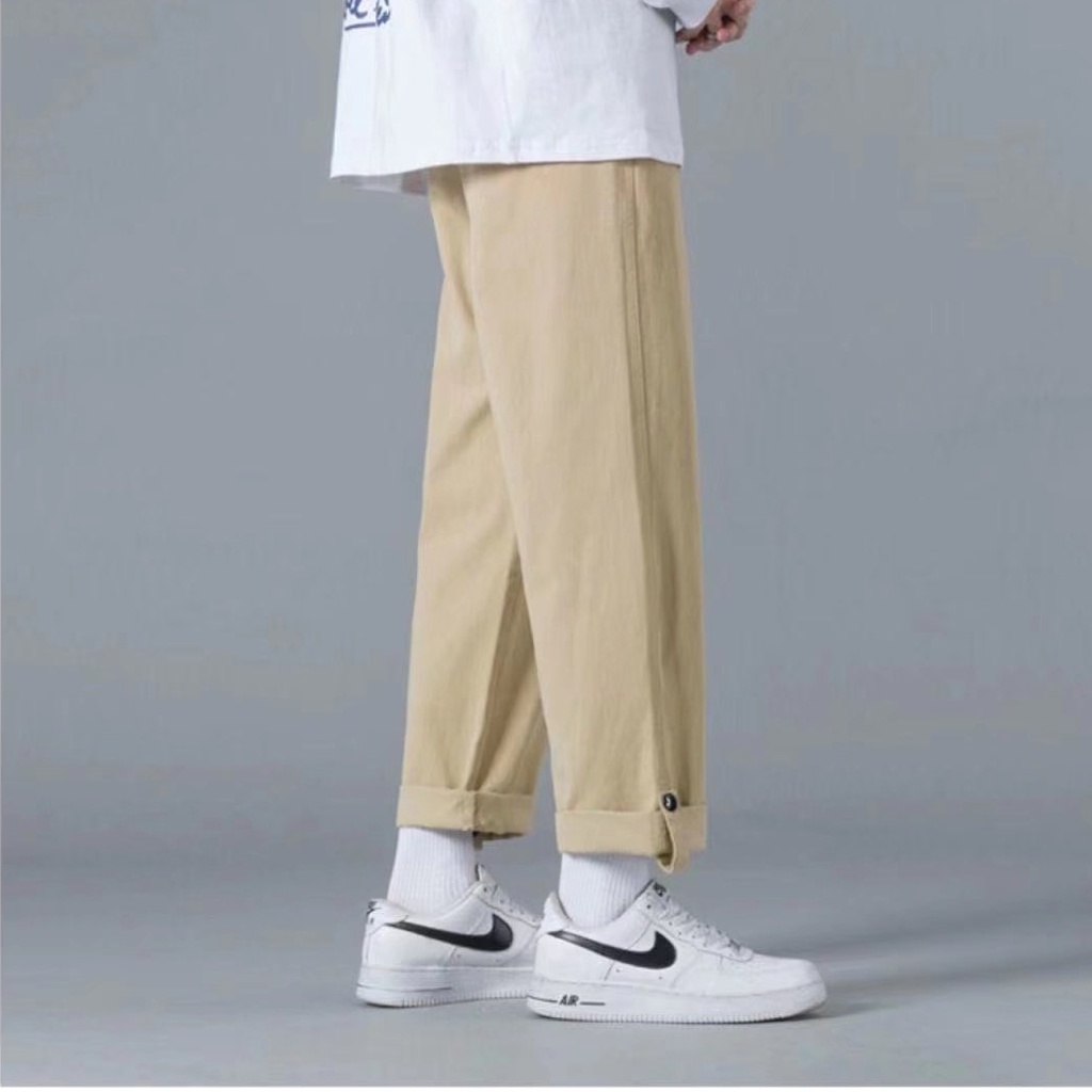 Quần Dài Mỏng Ống Rộng Phong Cách Đường Phố Nhật Bản Thời Trang Mùa Hè Hàng Mới Dành Cho Bạn Trai