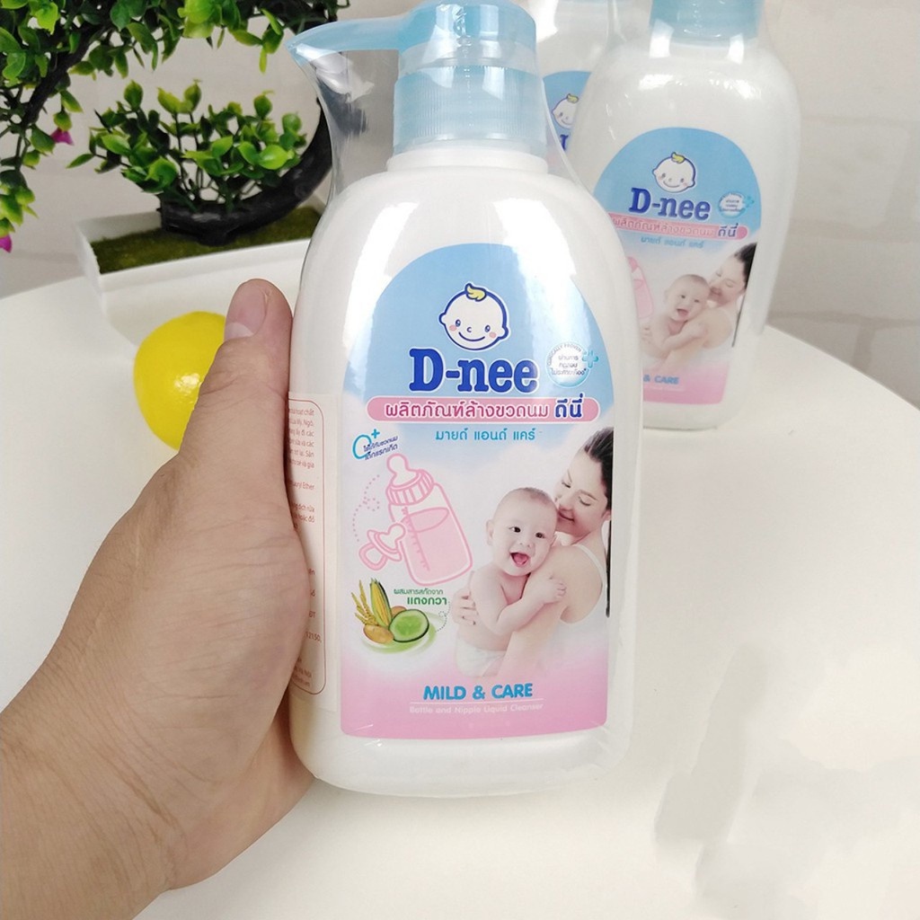 Nước rửa bình sữa & rau quả Dnee 500ml , Nước xúc bình sữa , bình nước cho bé