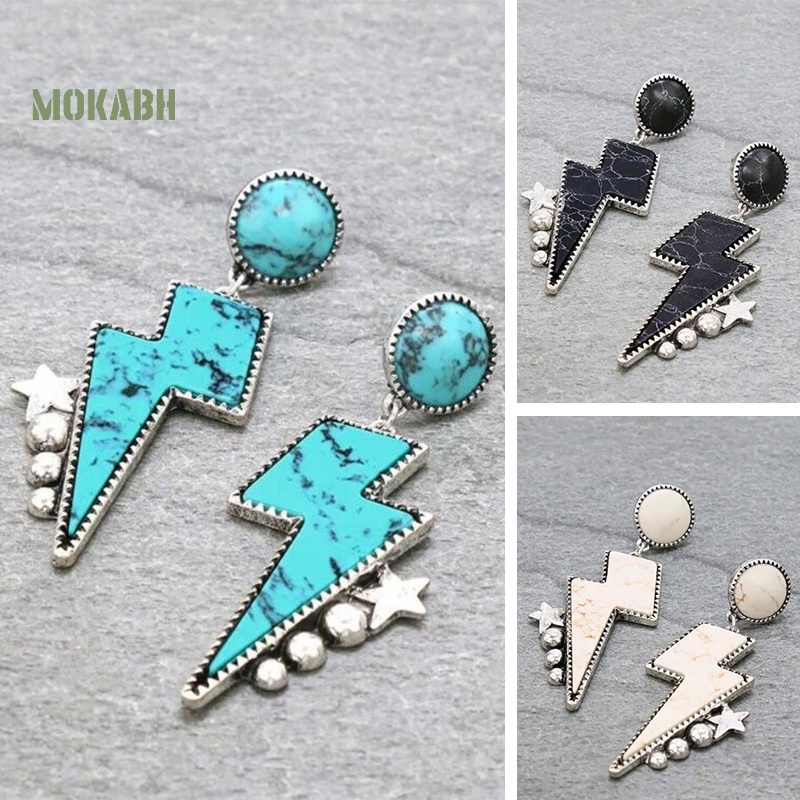 1 Đôi Bông Tai Hình Ngôi Sao Năm Cánh Phong Cách Bohemian Thời Trang Cho Nữ