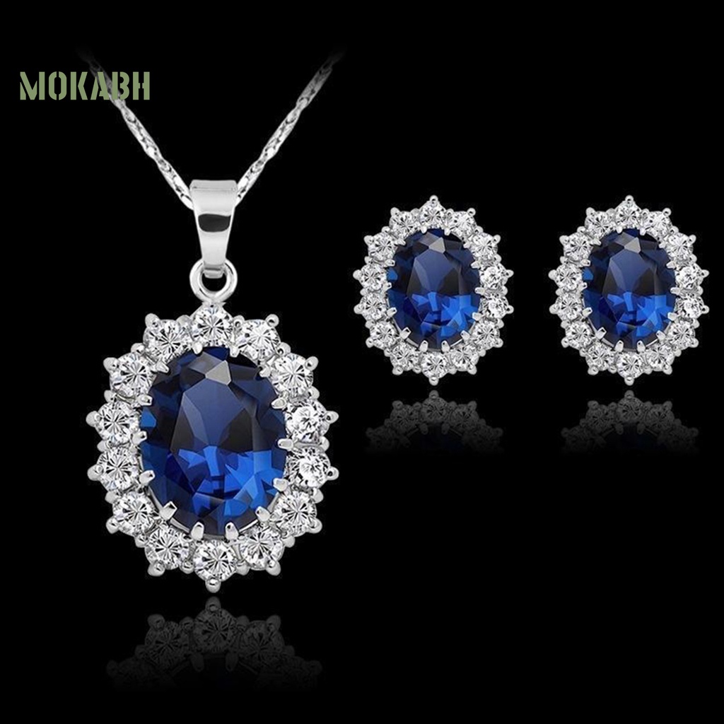 Vòng cổ Đính Đá Sapphire Nhân Tạo Thời Trang Cho Cuộc Sống Hàng Ngày