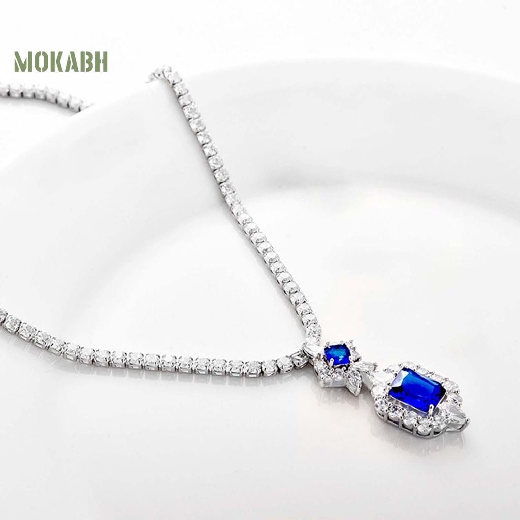 [Mới] 1 Set Vòng cổ Và Bông Tai Hình Khối Lập Phương Sang Trọng Thanh Lịch Cho Ngày Đặc Biệt