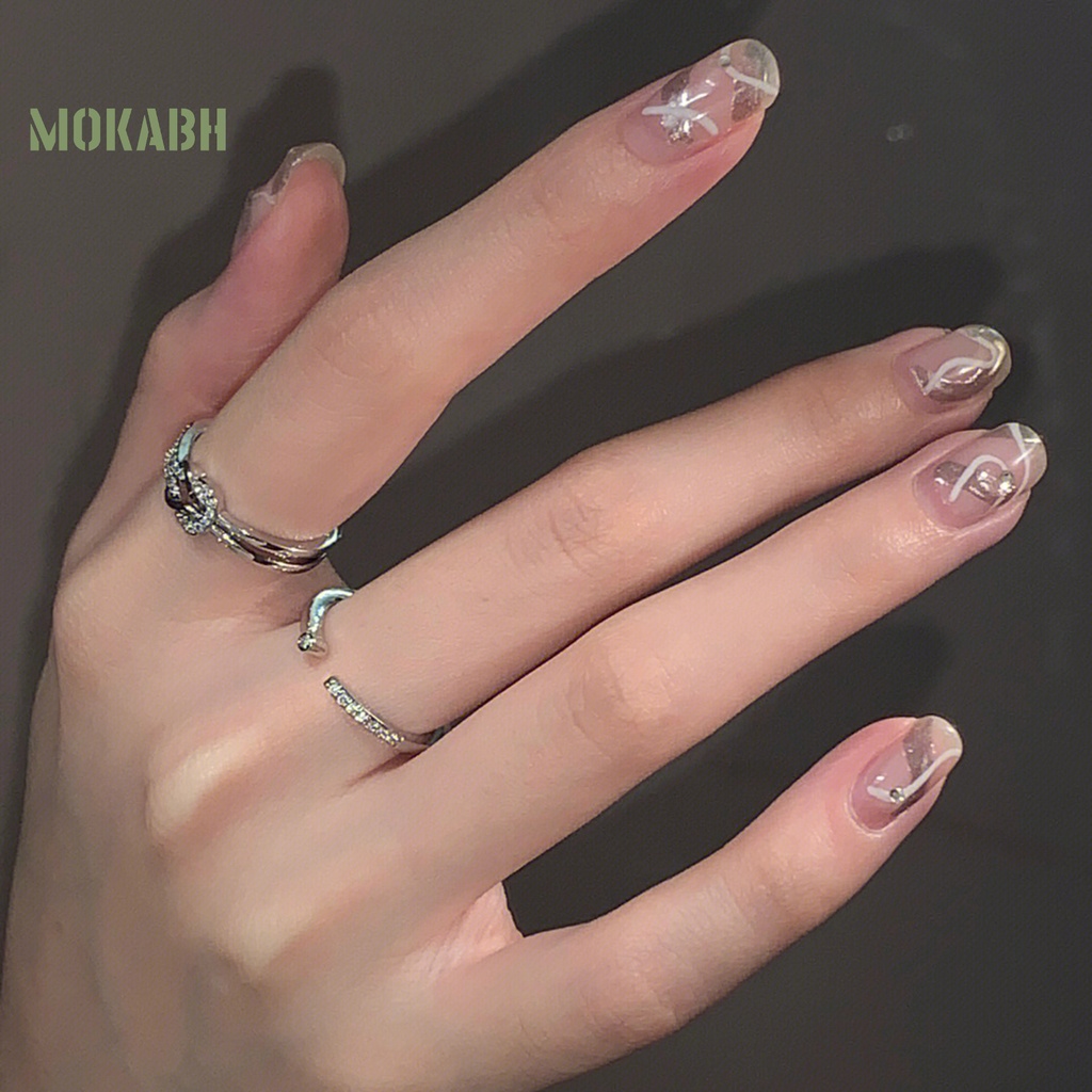 [Mới] Nhẫn Dạng Mở Đính Đá Không Gây Dị Ứng Có Thể Điều Chỉnh Hợp Thời Trang Cho Nữ