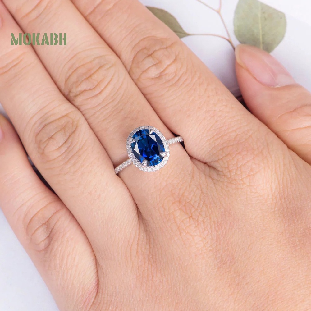 Nhẫn Đính Hôn Đính Đá Zircon Hình Oval Thời Trang Dành Cho Nữ