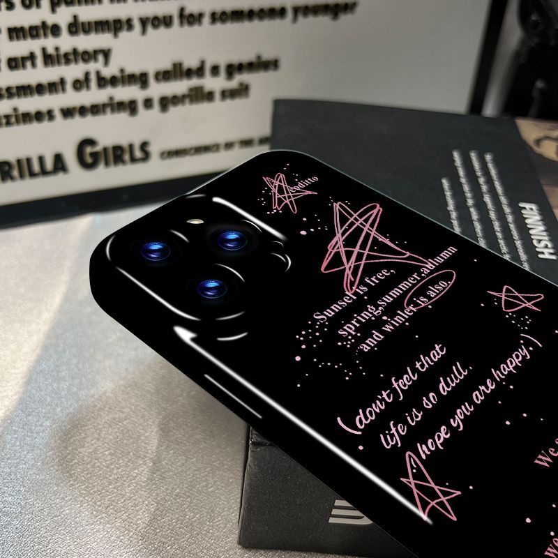 Ốp Điện Thoại Họa Tiết Ngôi Sao Năm Cánh Bóng Cho Iphone 13xs Promax 11 xr 12 14 / Dlrg