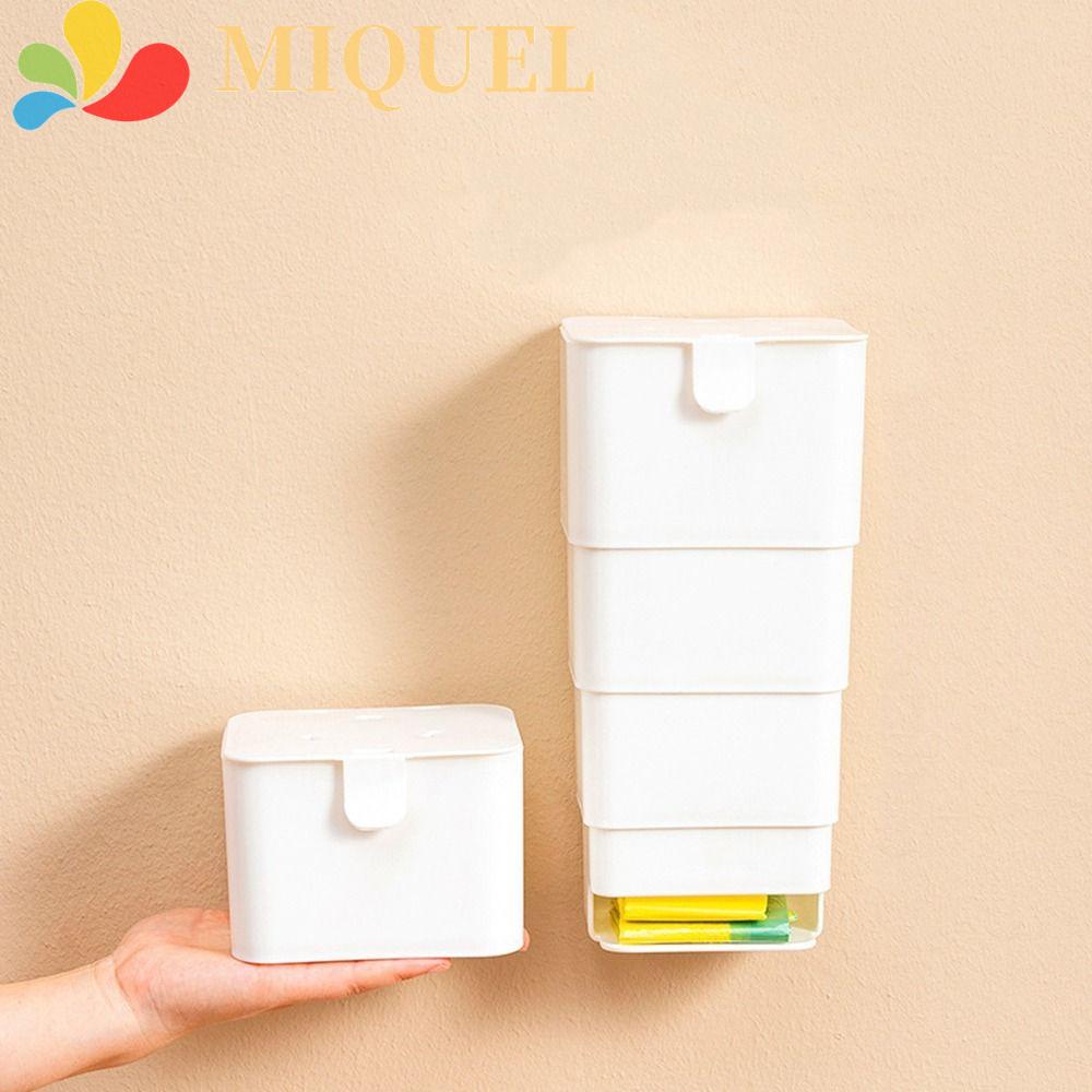 Giá Đỡ Túi Rác Gắn Tường Bằng Nhựa Chống Bụi Có Thể Gập Lại Cho Phòng Tắm Nhà Bếp