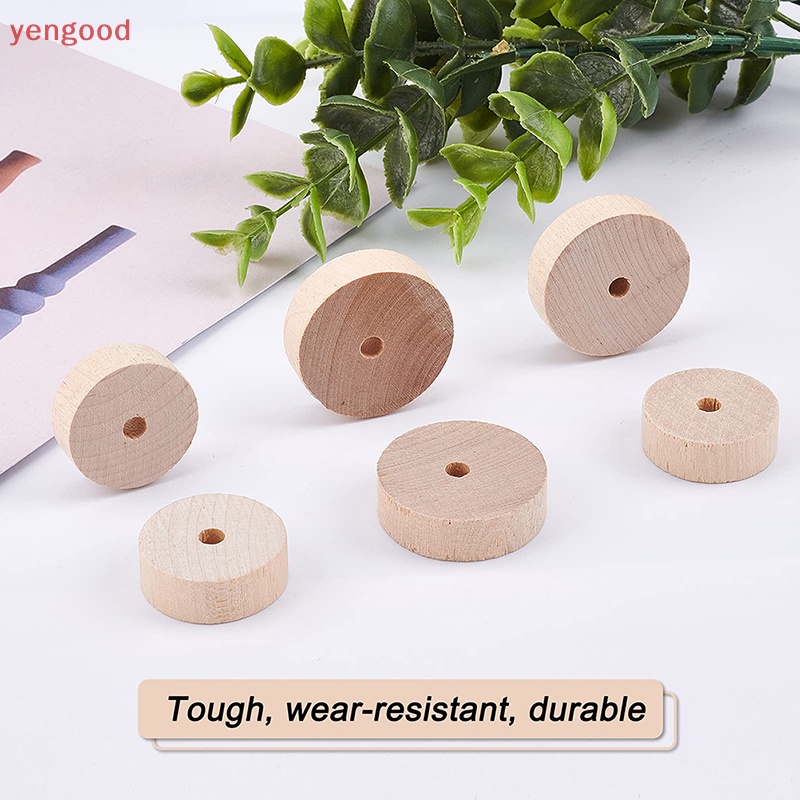 1 Bộ Bánh Xe Bằng Gỗ Có Lỗ 0.2 inch Cho Mô Hình Xe Hơi Đồ Chơi DIY