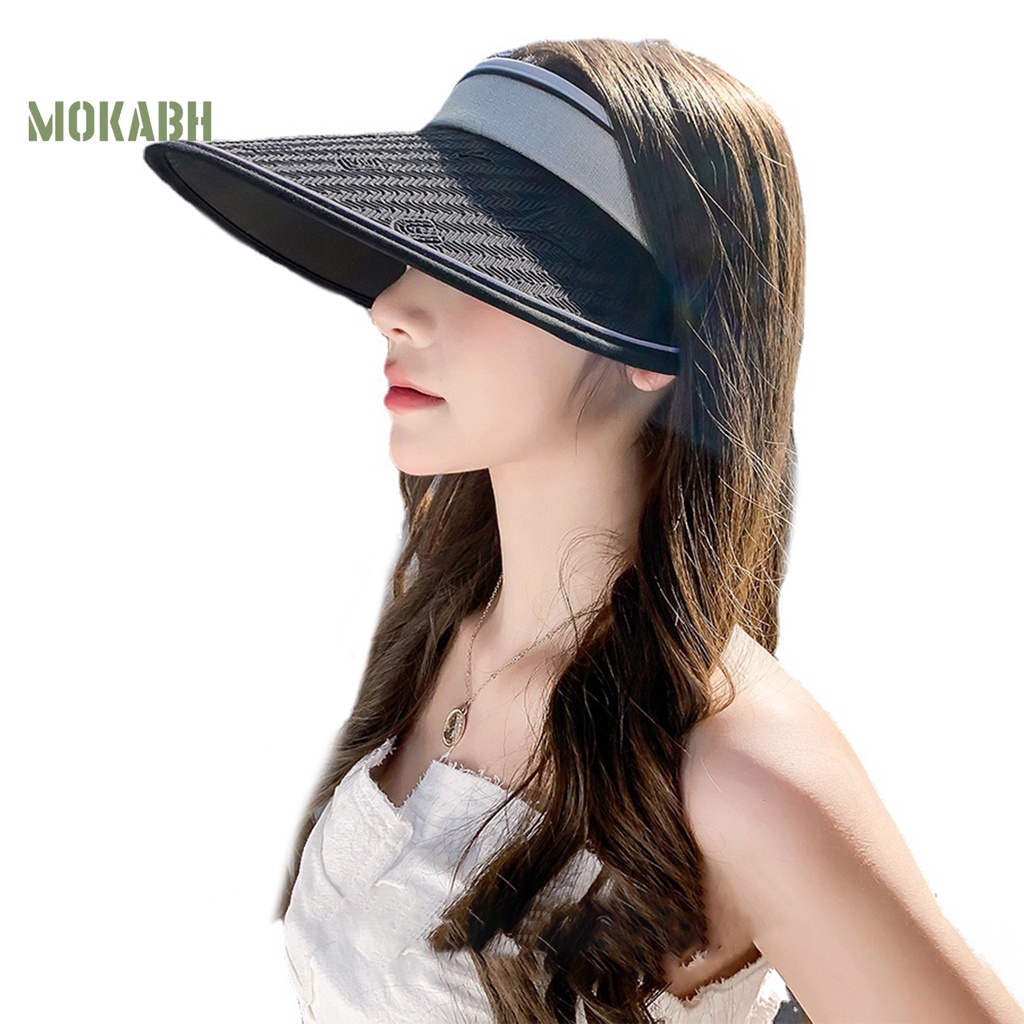 [Mok Abh] Mũ Lưỡi Trai Hở Chóp Che Nắng Chống Trượt Có Thể Điều Chỉnh Kích Thước Dùng Khi Đi Xe Đạp Ngoài Trời Dành