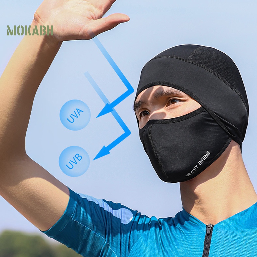 [Mok Abh] Mũ Bảo Hiểm Xe Đạp / Xe Máy Bằng Vải Thun Lạnh Thoáng Khí Thấm Hút Mồ Hôi Nhanh Khô Chống Nắng