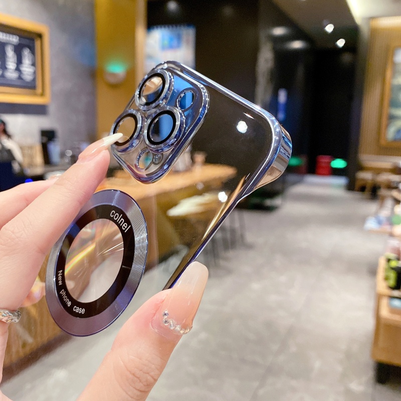 Ốp Điện Thoại Cứng Trong Suốt Siêu Mỏng Chống Sốc Chống Rơi Cho iPhone14 13 12 11 Pro Max 14 Plus