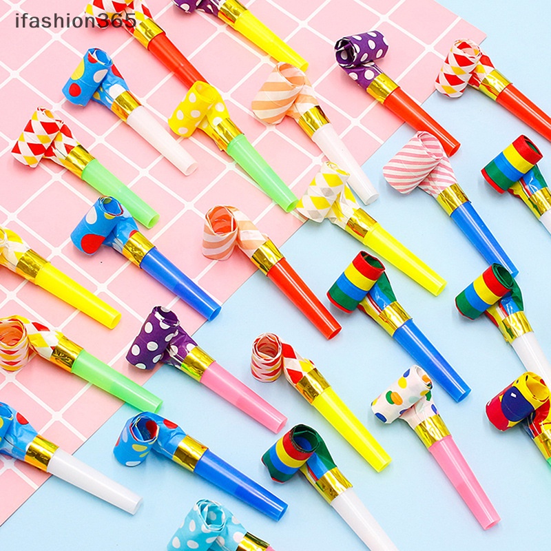 Set 20 / 40 Còi Thổi Nhiều Màu Sắc Họa Tiết Rồng Vui Nhộn ifashion365