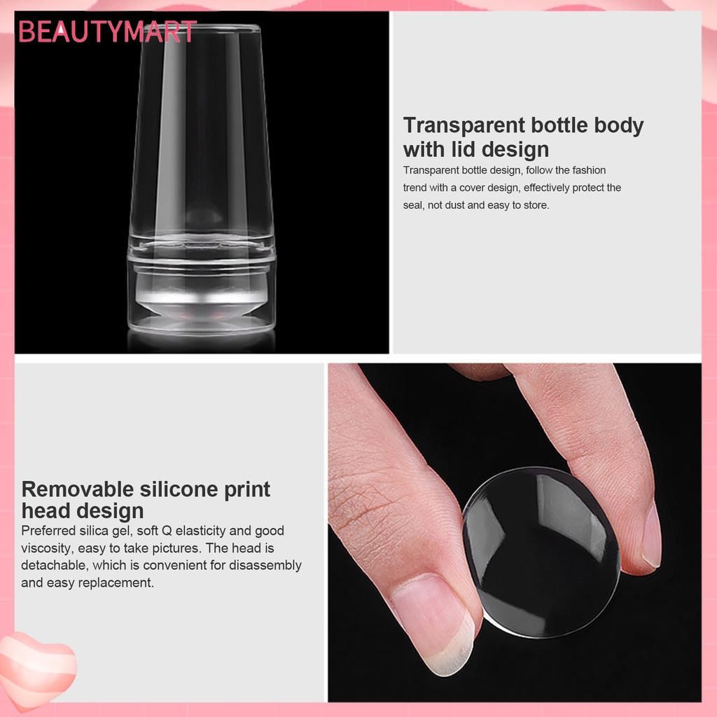 1 Bộ Dụng Cụ In Hình Móng Tay Bằng Silicon Trong Suốt Chuyên Nghiệp