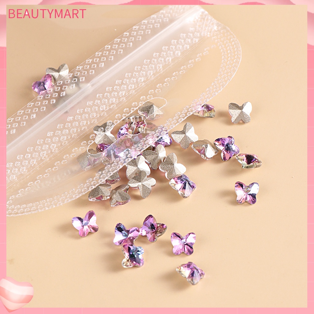 [beautymart] Phụ Kiện Trang Trí Móng Tay Mặt Kính Lấp Lánh Nhiều Màu Sắc DIY