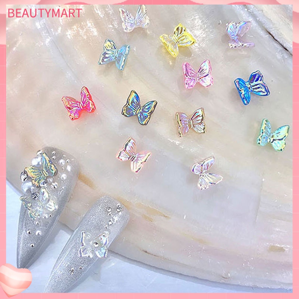 Set 100 Bươm Bướm 3D Nhiều Màu Sắc Dùng Trang Trí Móng Tay Nghệ Thuật