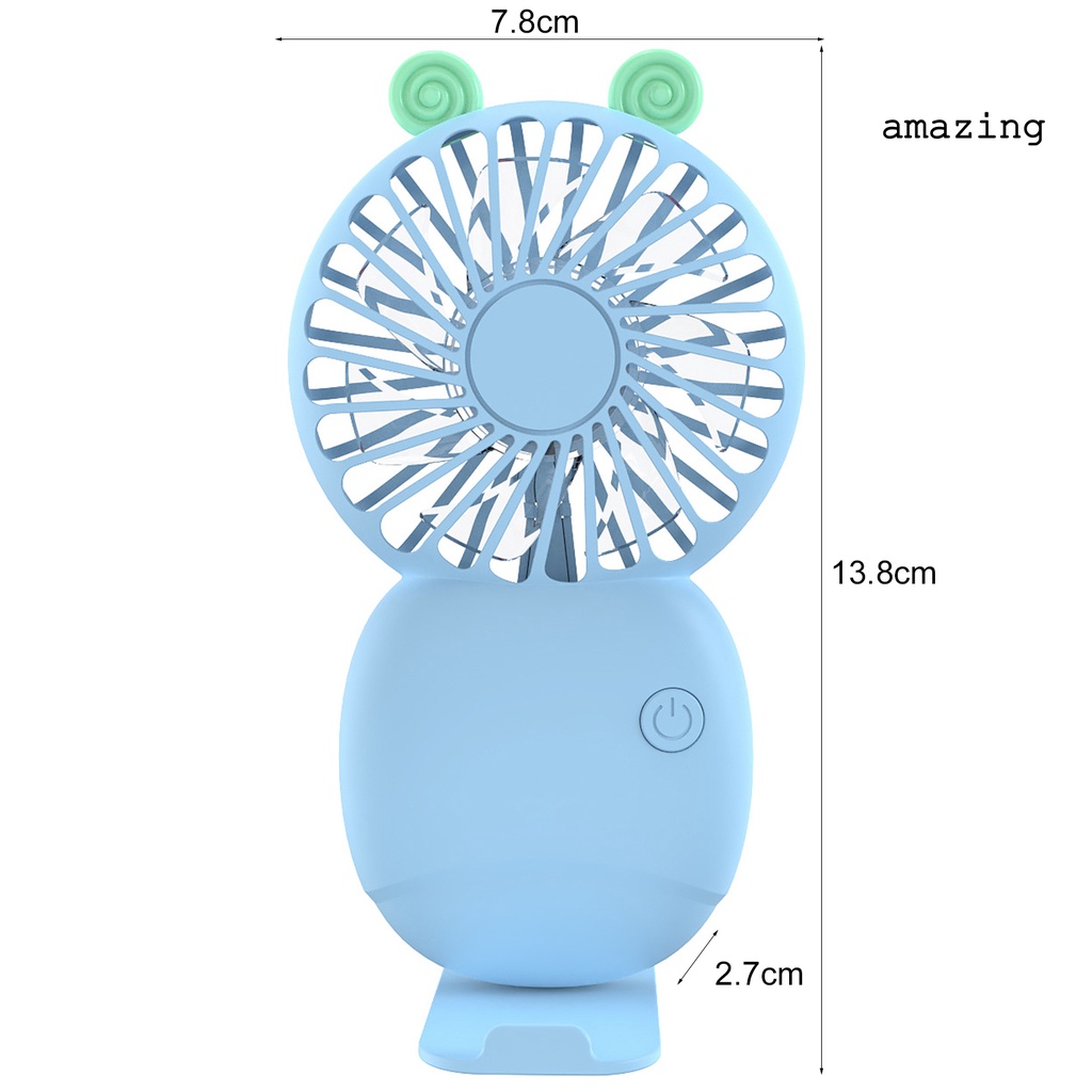 Quạt Làm Mát Mini Cầm Tay 3 Tốc Độ Tiếng Ồn Thấp Có Thể Điều Chỉnh Sạc Lại Bằng Cổng USB