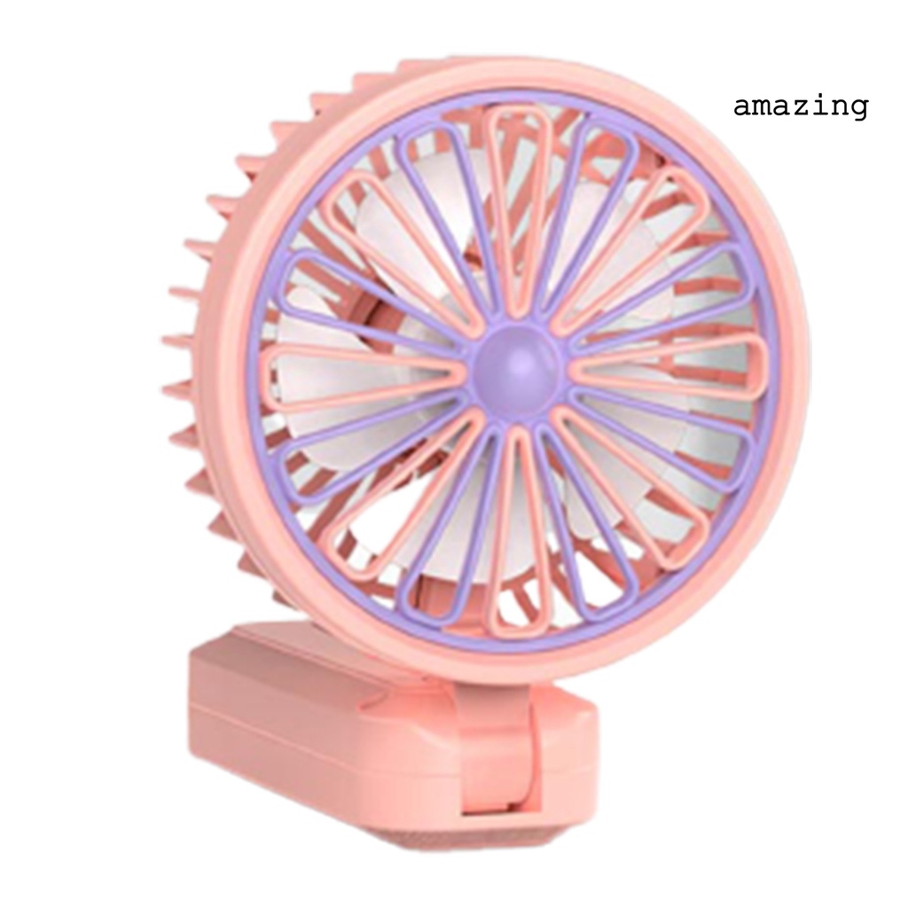 Quạt USB Mini Cầm Tay 2 Bánh Răng Có Thể Điều Chỉnh Ánh Sáng Ban Đêm