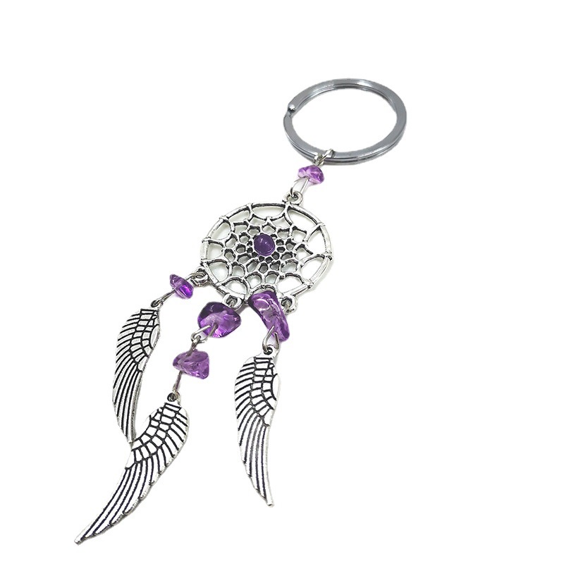 Thời Trang Móc Khóa dreamcatcher Đính Đá Pha Lê Tự Nhiên Phong Cách bohemian