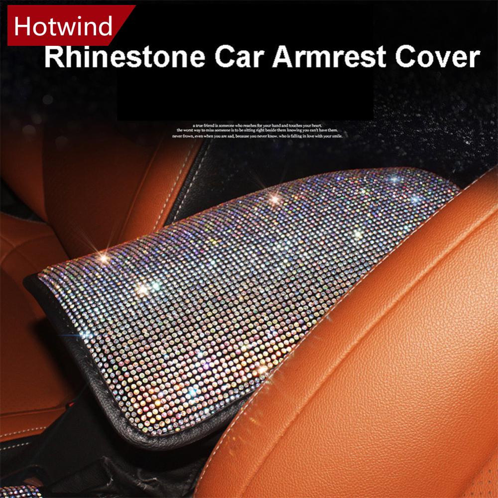 Đệm Bảo Vệ Hộp Tỳ Tay Xe Hơi Đính Đá Lấp Lánh Sang Trọng Cho Nữ J9Q7