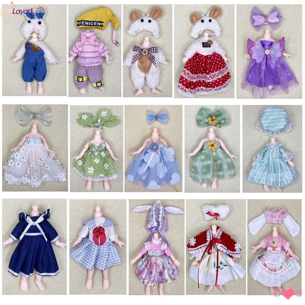 Layor1 Quần Áo Búp Bê Mini 1 / 8 1 / 12 3D 13 Khớp Động