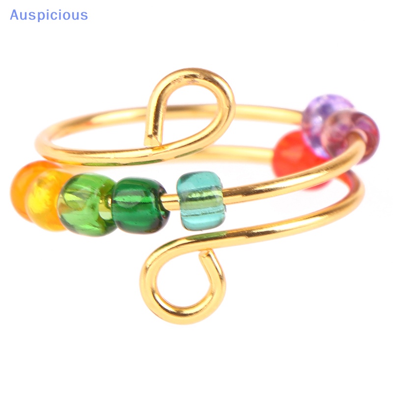 [nghi Ngờ] Nhẫn Xoay Tự Do Đính Hạt Mưa Bohemian Giúp Giảm Căng Thẳng