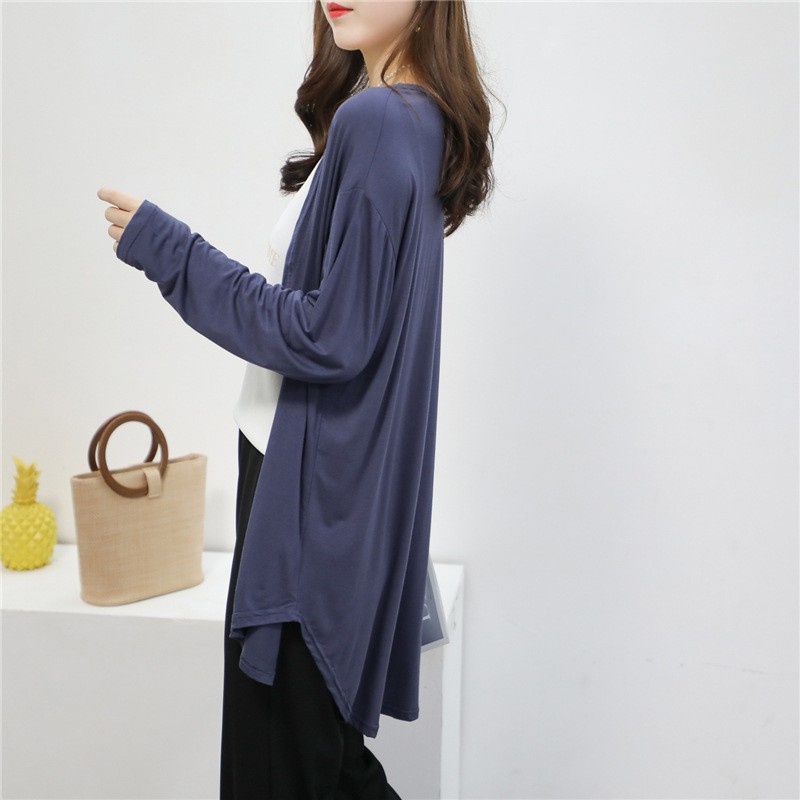 Áo Khoác Cardigan Cotton Dáng Dài Thời Trang Dành Cho Nữ