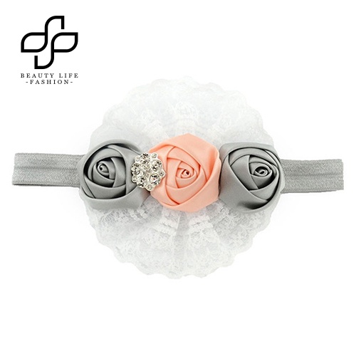 Băng Đô Hoa Hồng Co Giãn Dễ Thương Cho Bé Gái