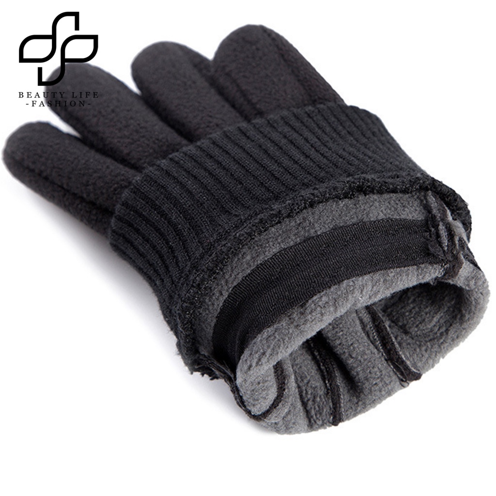 1 Đôi Găng Tay Mùa Đông Vải Lông Cừu Chống Mòn Có Thể Chạm Màn Hình Cảm Ứng Thân Thiện Với Da