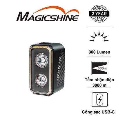 [BẢO HÀNH 2 NĂM 1 ĐỔI 1] Đèn hậu xe đạp MAGICSHINE SEEMEE 300 độ sáng 300 lumen pin 1600mAH