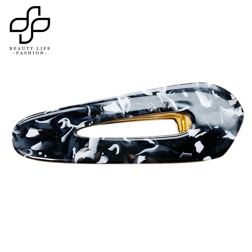 1 Kẹp Tóc Acrylic Họa Tiết Đá Hoa Cương Thời Trang