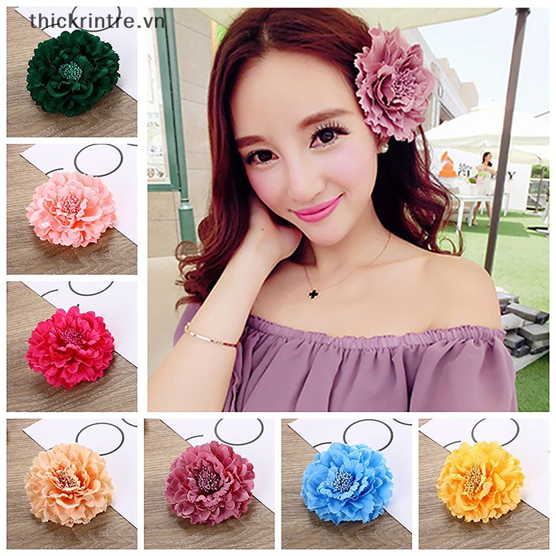 Kẹp Tóc Hình Hoa Lớn Nhiều Màu Sắc Thời Trang Cho Nữ