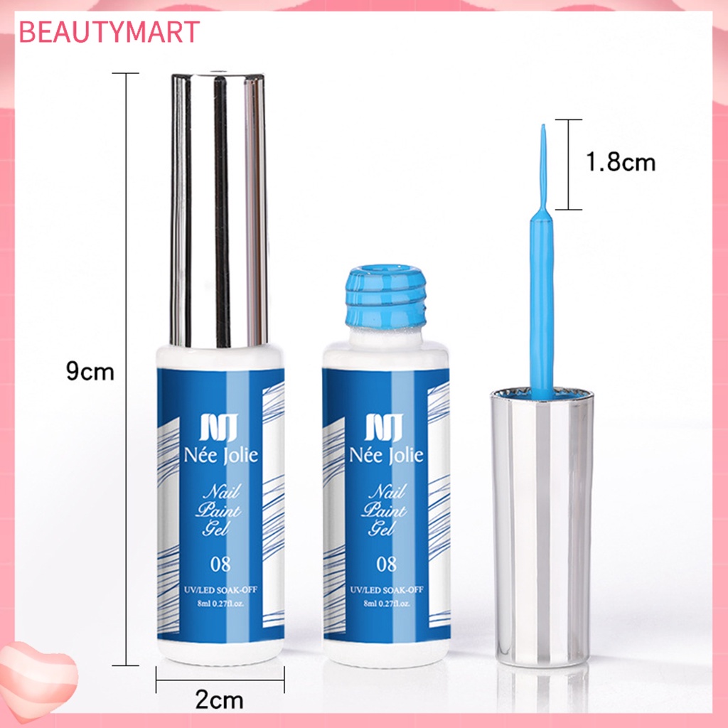 Gel Sơn Móng Tay 8ml Độ Đàn Hồi Cao Không Phai Tiện Dụng