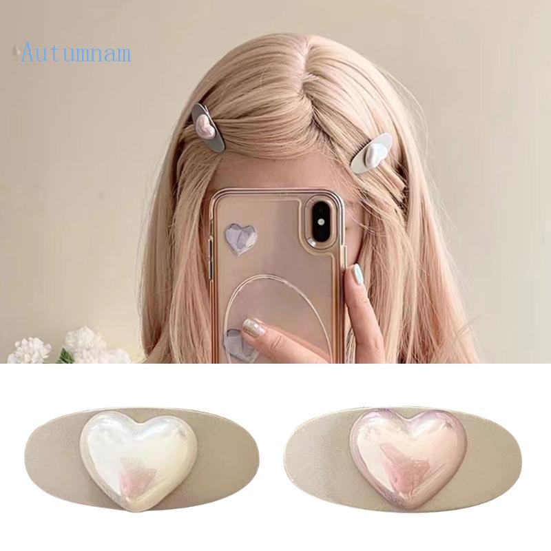 Kẹp Tóc Kim Loại Hình Trái Tim Thời Trang Cho Nữ