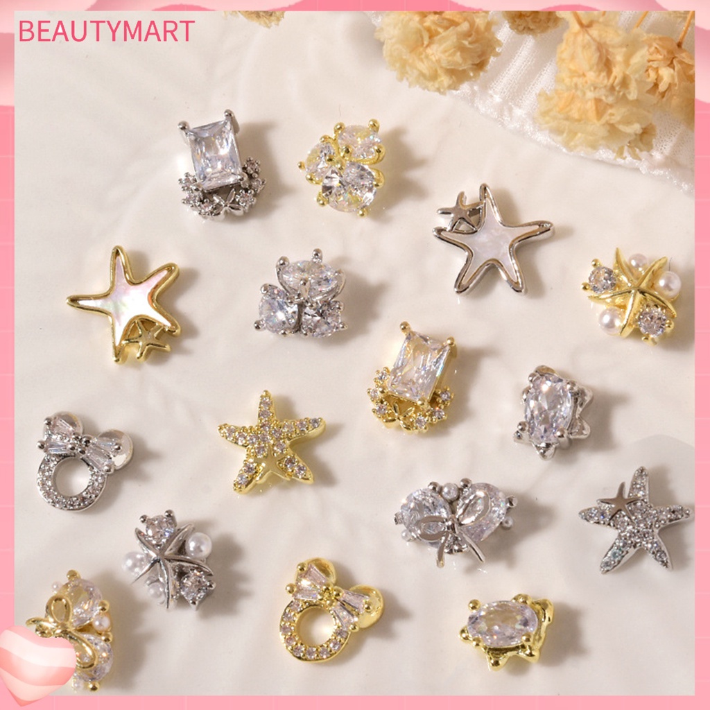 Phụ Kiện Đá Trang Trí Móng Tay Hình Sao Biển Lấp Lánh DIY