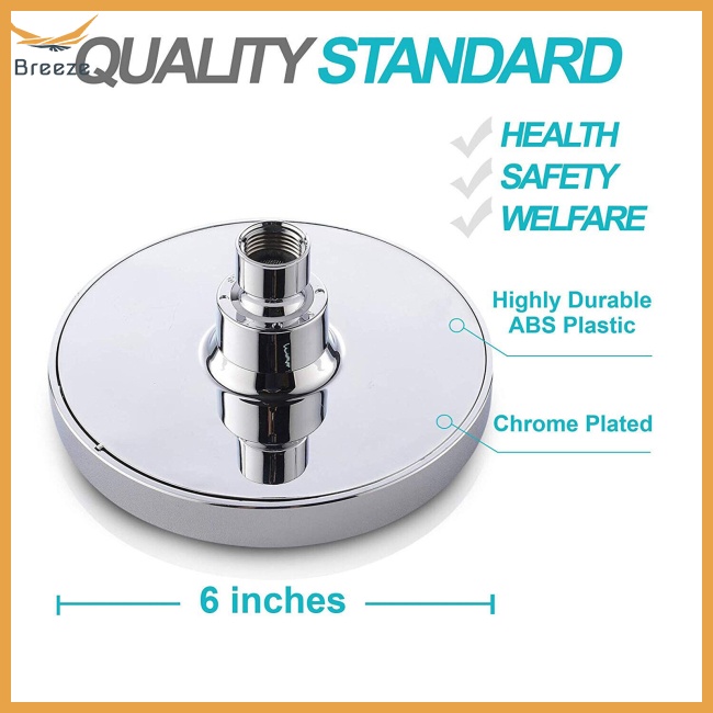 Vòi Hoa Sen Áp Suất Cao 6 Inch Tiết Kiệm Nước Có Thể Điều Chỉnh Góc