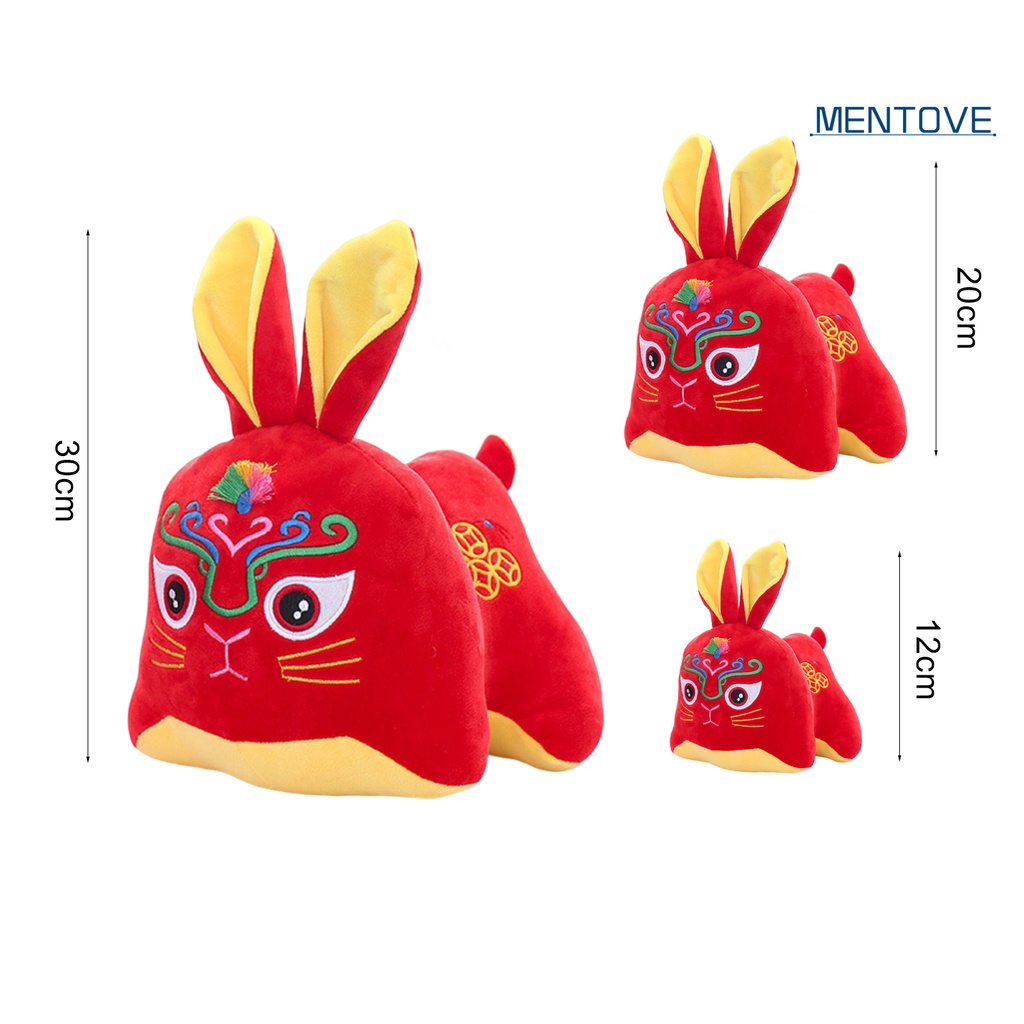 Búp Bê Thỏ May Mắn Truyền Thống Trung Hoa 3D Trang Trí Năm Mới