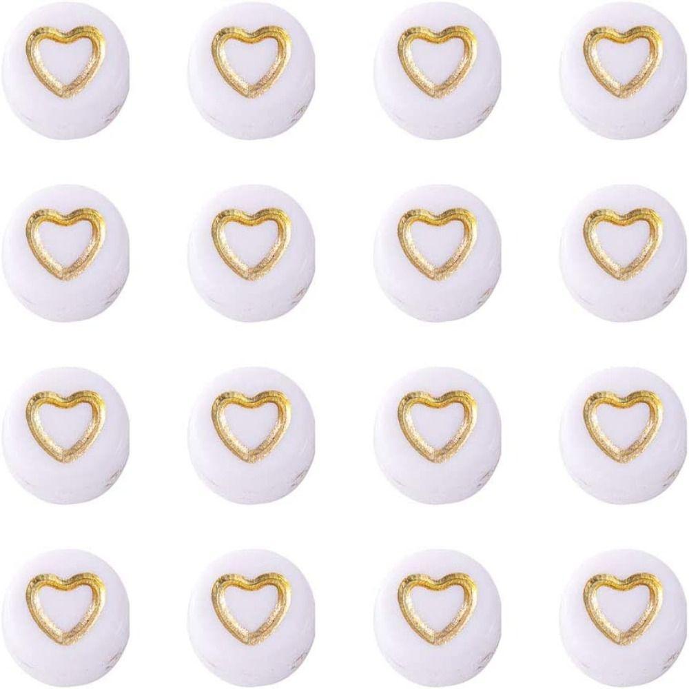 Túi 500 Hạt Xỏ Lỗ 7x4mm Màu Trắng Để Làm Trang Sức Tiện Dụng