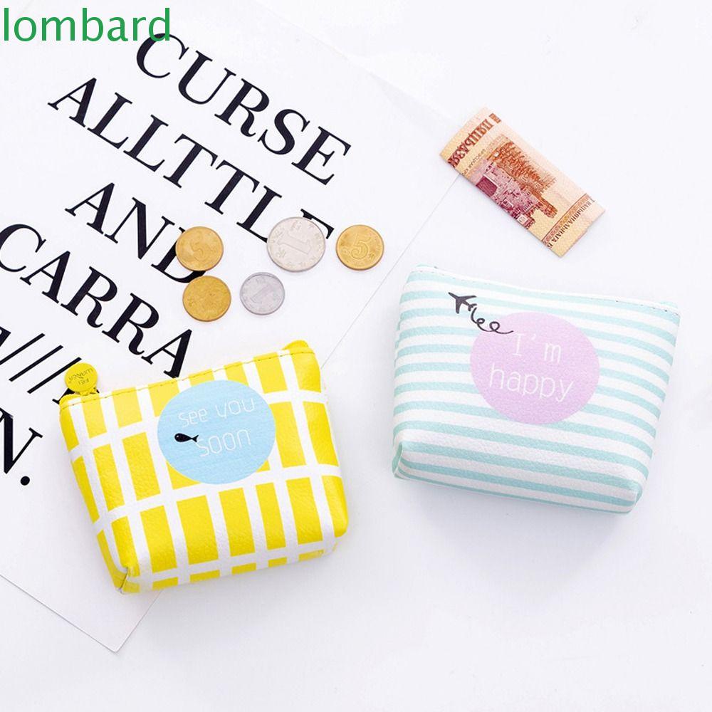 Ví Đựng Tiền Xu Đa Năng Bằng Da PU In Họa Tiết Trái Cây / Mèo Xinh Xắn Giá Đỡ