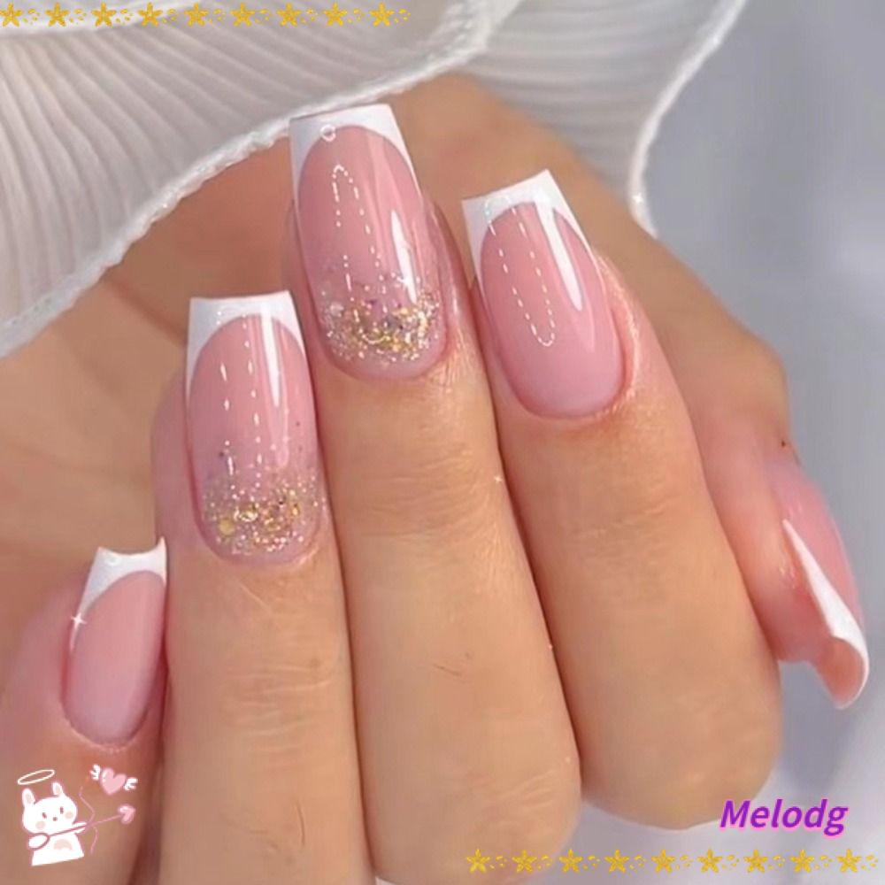 Set 24 Móng Tay Giả Hình Hoa Dạng Nhấn DIY|Phụ Kiện Chuyên Dụng Dành Cho Múa Ba Lê