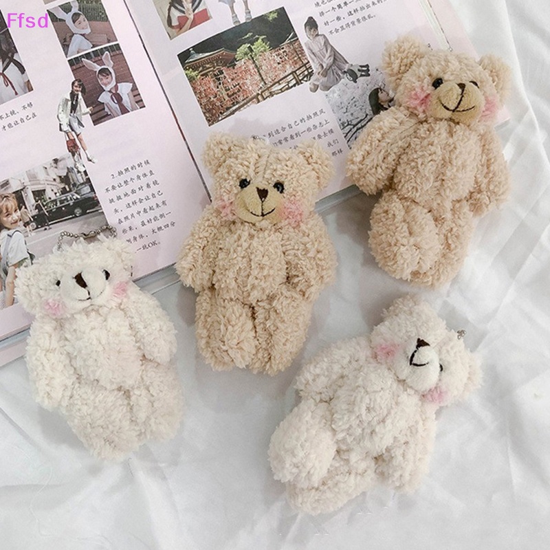 {Ffsd} Móc Khóa Xe Hơi Đính Bóng Lông Thỏ Gấu Hoạt Hình Dễ Thương Cho Nữ