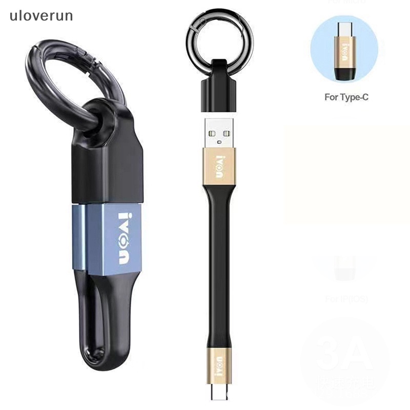 Dây Cáp Sạc Dữ Liệu Micro USB Type C Thiết Kế Móc Khóa Tiện Dụng