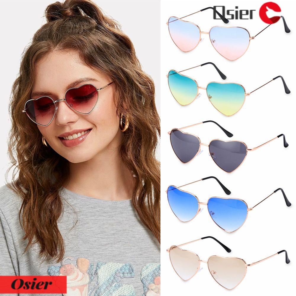 Kính Mát Hình Trái Tim Chống Tia UV 400 Gọng Kim Loại OSIER1