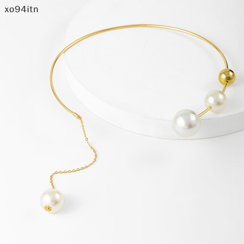 Vòng Cổ Choker Mở Đính Ngọc Trai Thanh Lịch Thời Trang Cho Nữ
