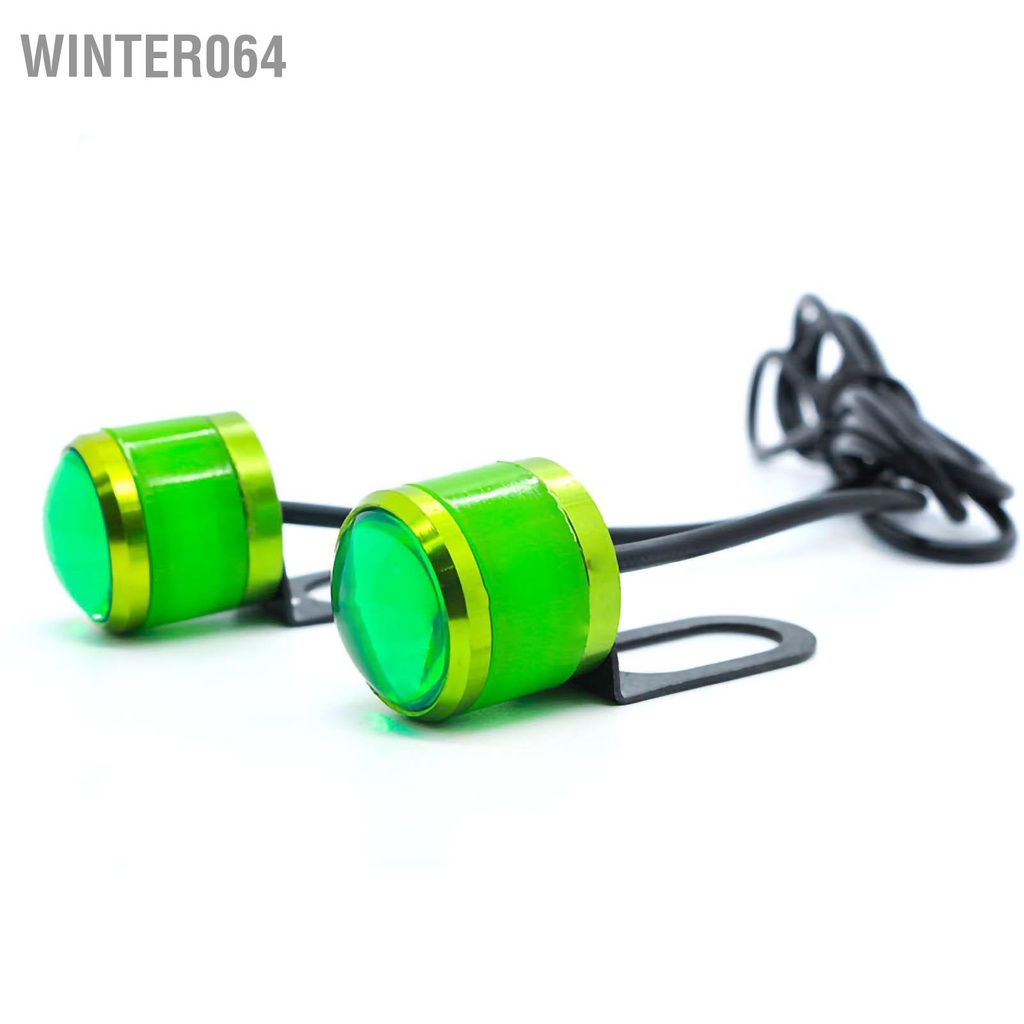 Winter064 Đèn LED Xe Máy Ánh Sáng Nhấp Nháy Hợp Kim Nhôm 12V 2W Cảnh Báo Flash Phanh Để Sửa Đổi
